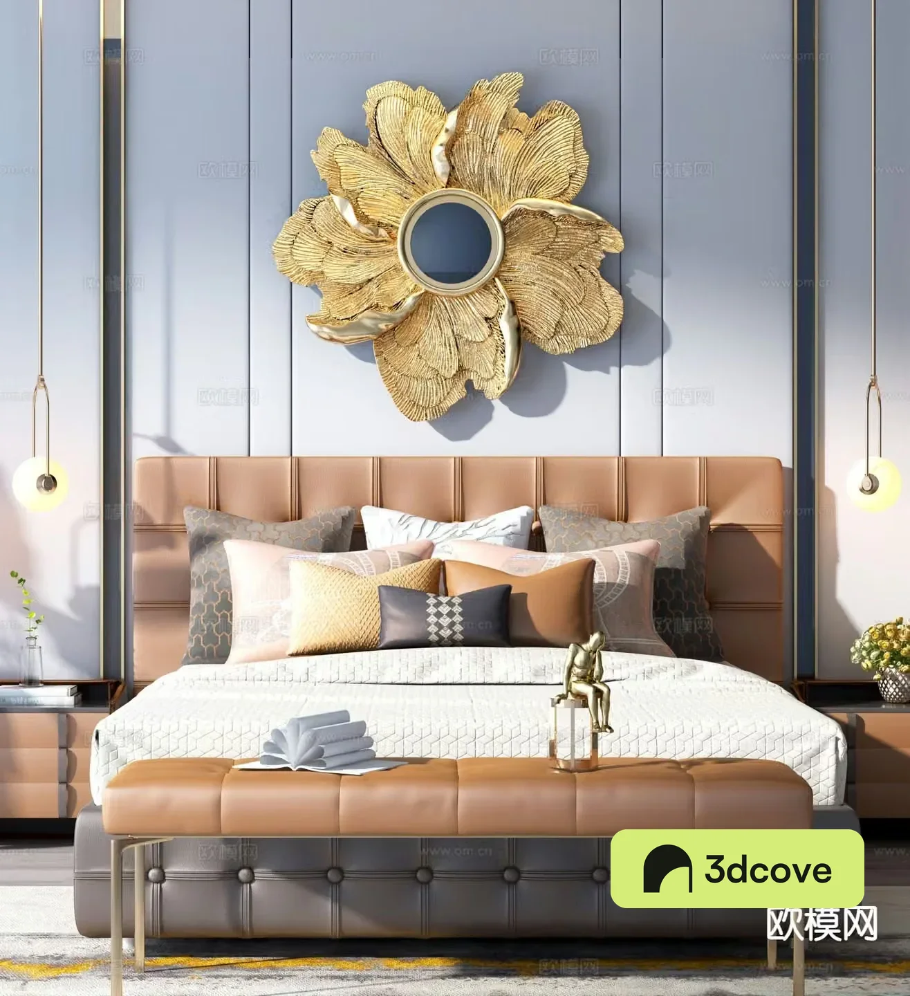 Modern double bed