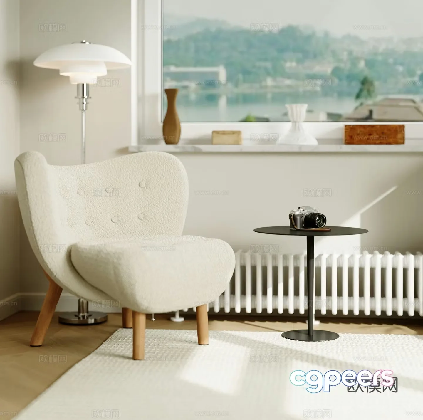 Modern single sofa 3d model