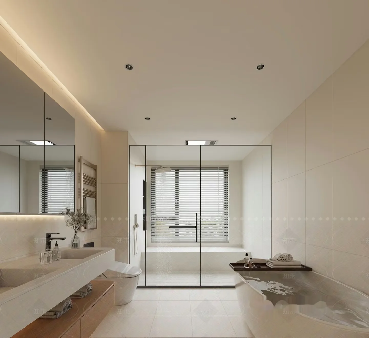A Modern Bathroom 3D Model – 16625 – VRAY Render