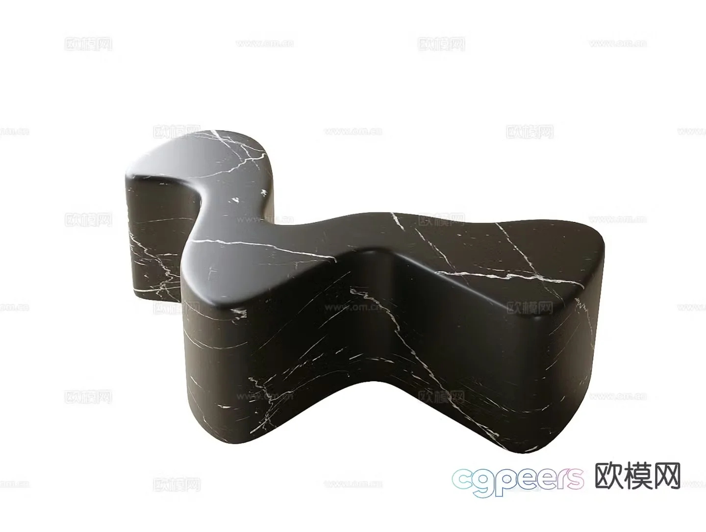 Modern outdoor stool shaped stool 3d model