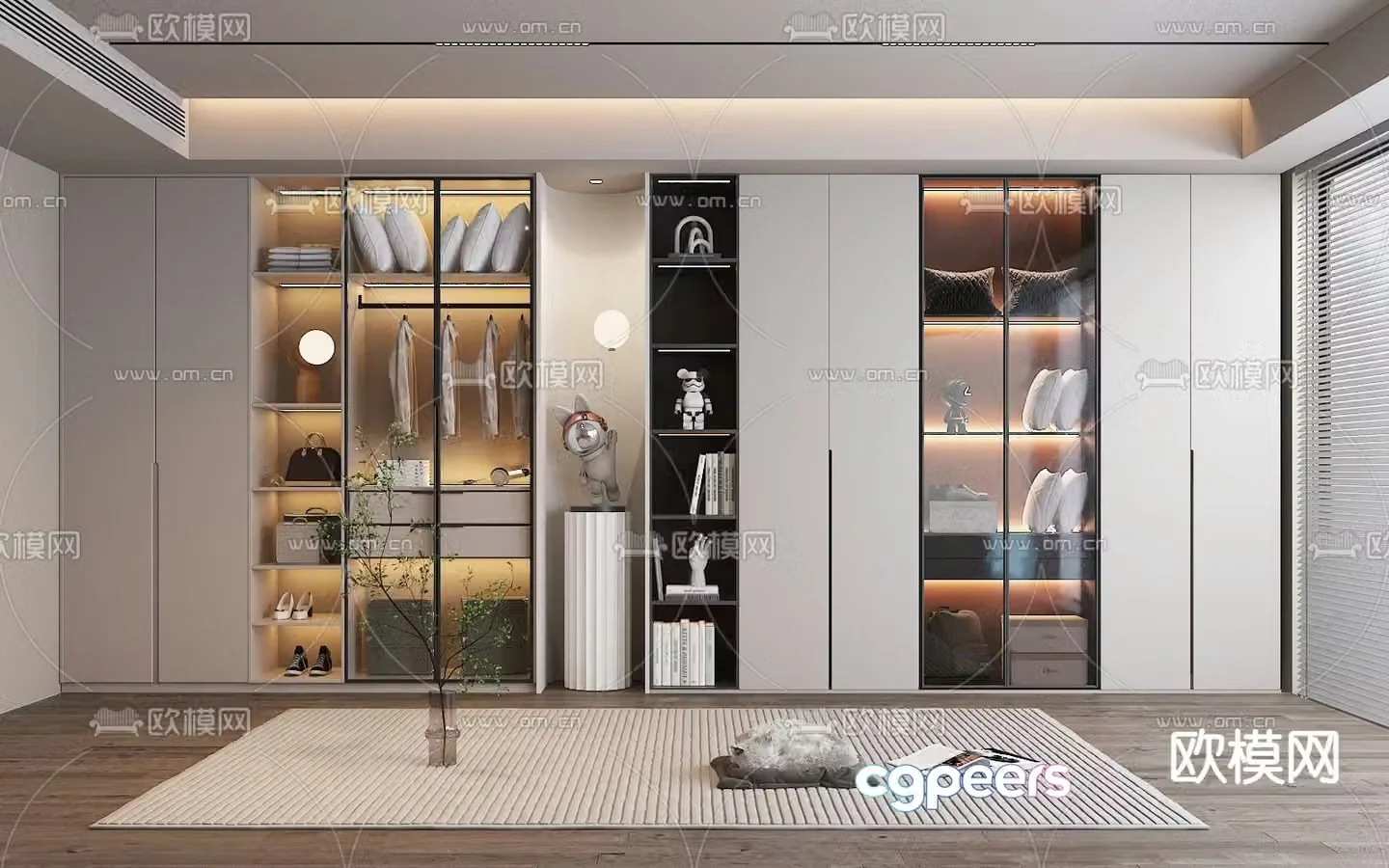 modern wardrobe wardrobe 3d model
