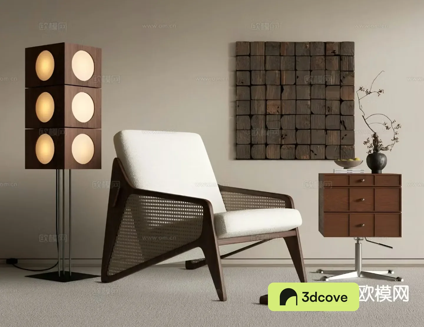 Wasabi chair leisure chair 3d model
