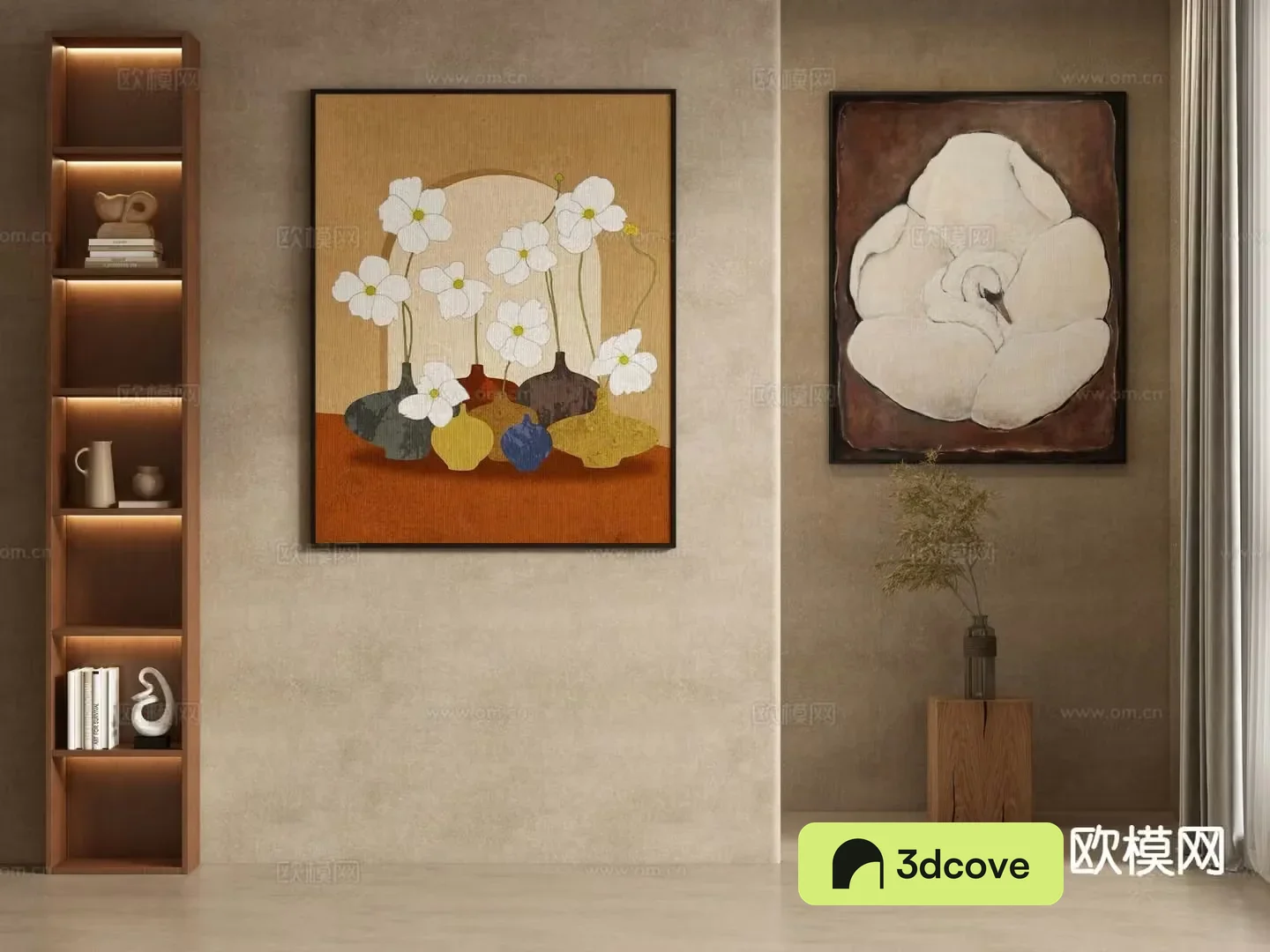 Medieval style decorative painting hanging painting flower oil painting