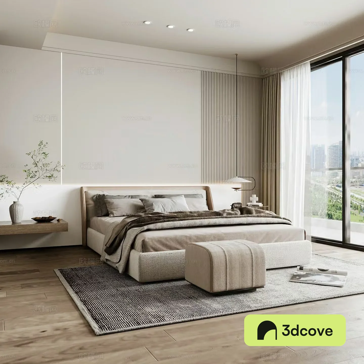Modern home bedroom Modern bedroom Italian bedroom Simple bedroom Italian bed
