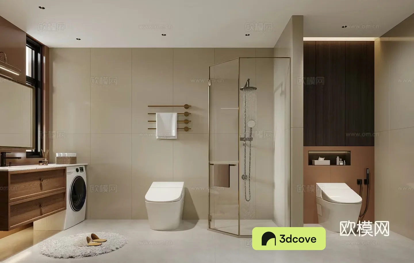 Modern minimalist bathroom