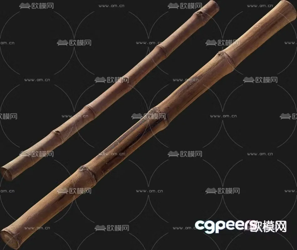 Bamboo knot bamboo pole 3d model