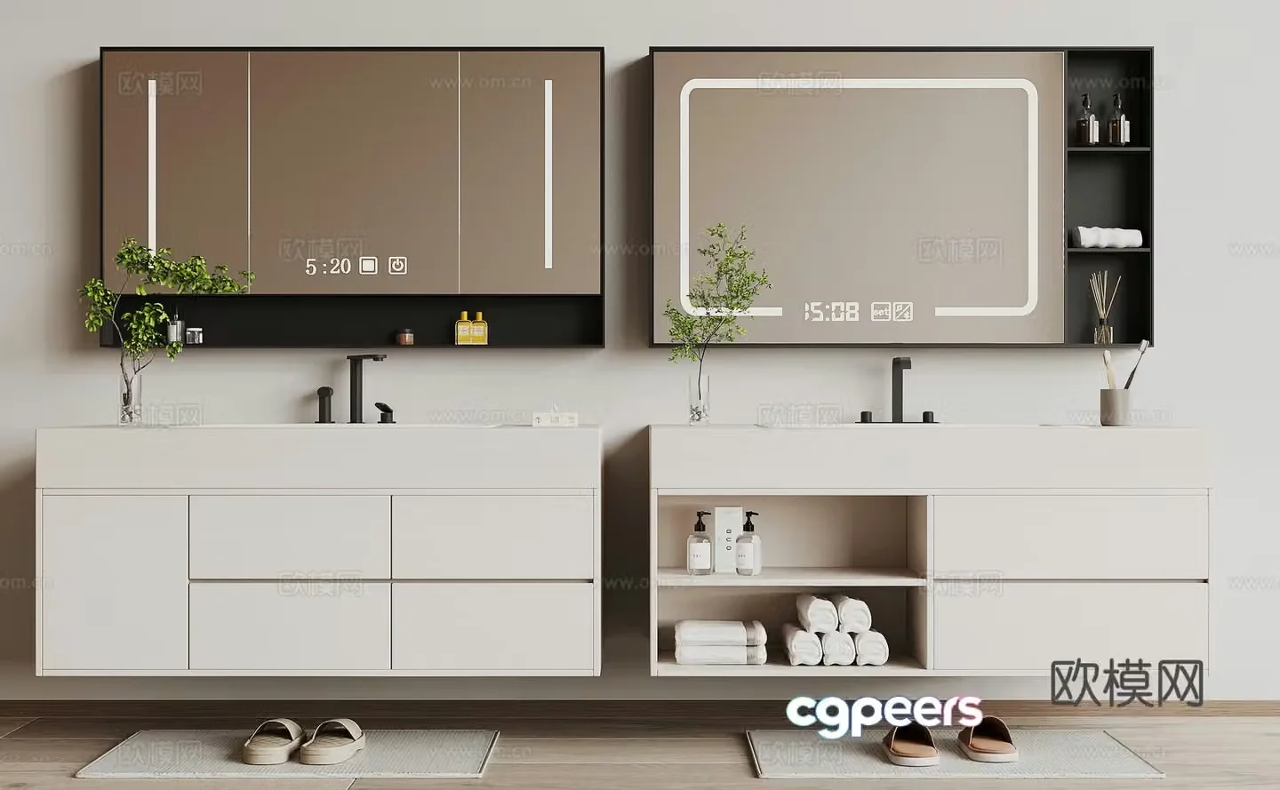 Modern bathroom cabinet 3d model