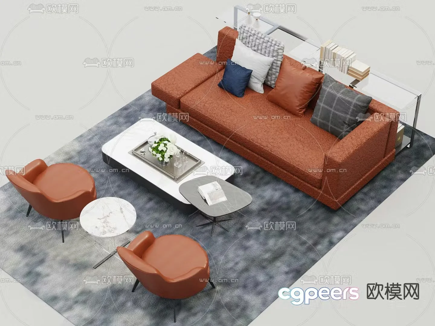 Office sofa modular sofa 3d model
