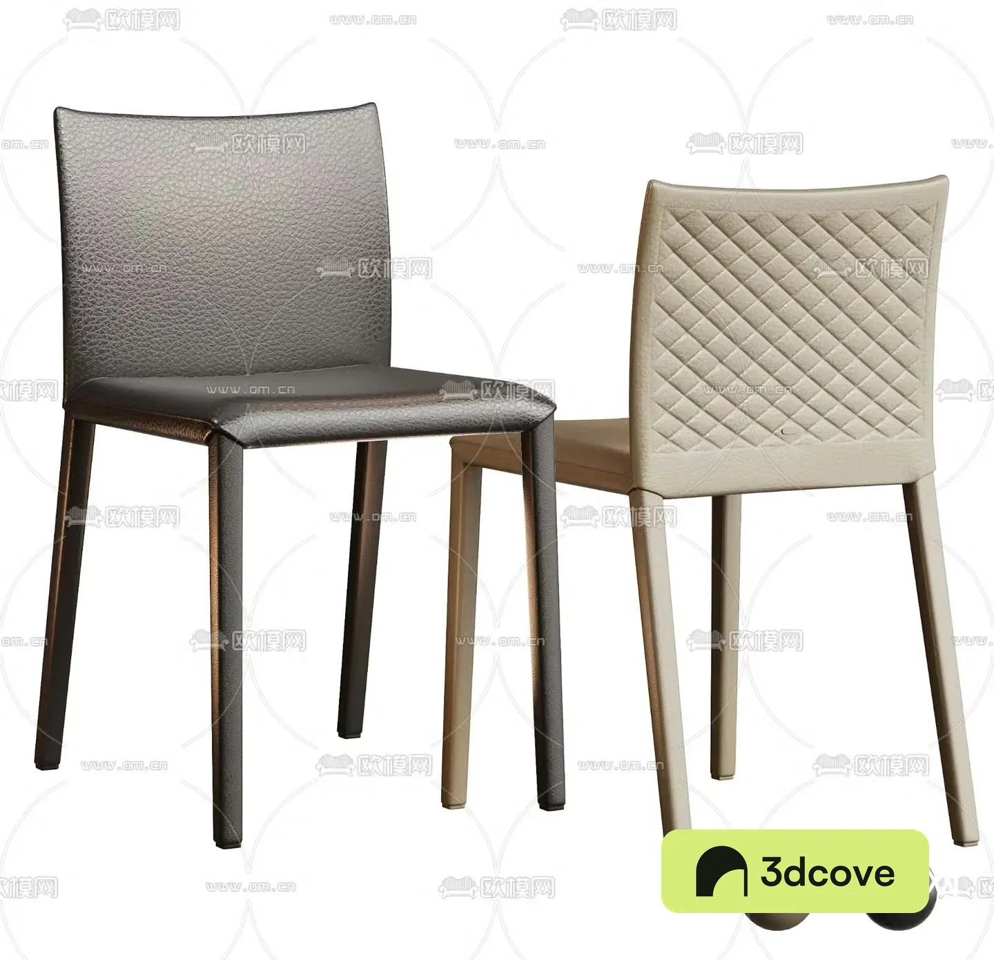 Modern single chair dining chair leather chair