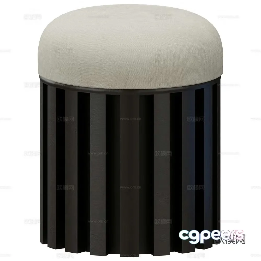 101 Copenhagen medieval style stool sofa stool round stool 3d model