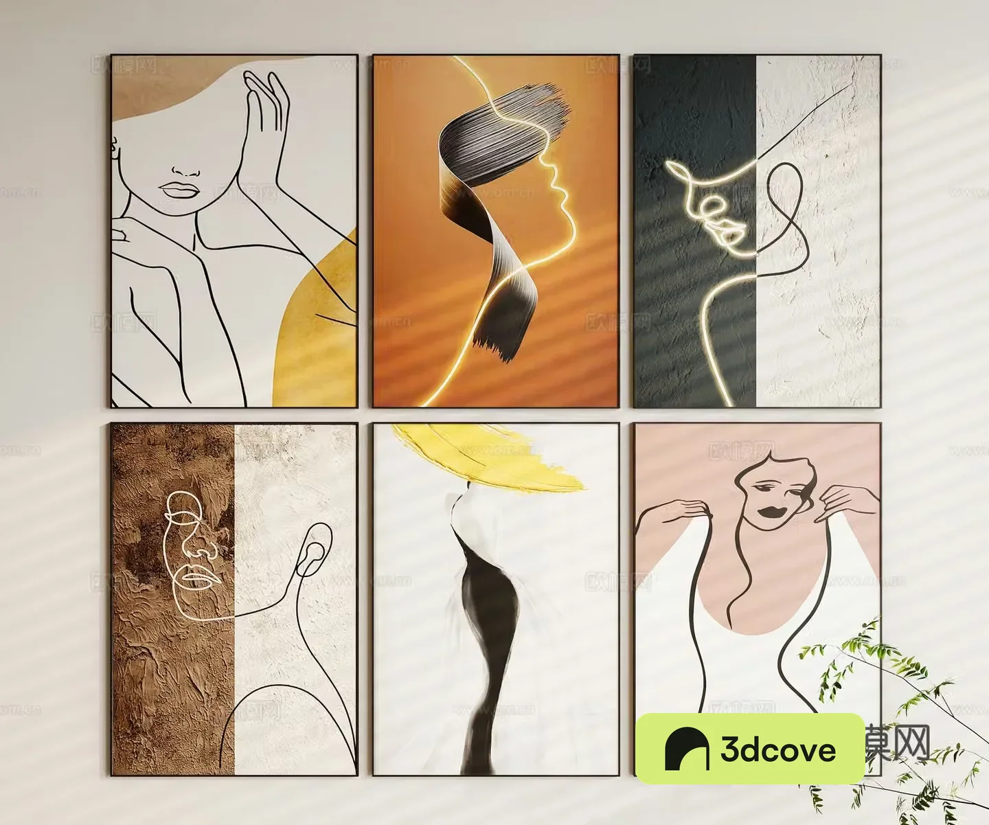 Modern texture painting decorative painting