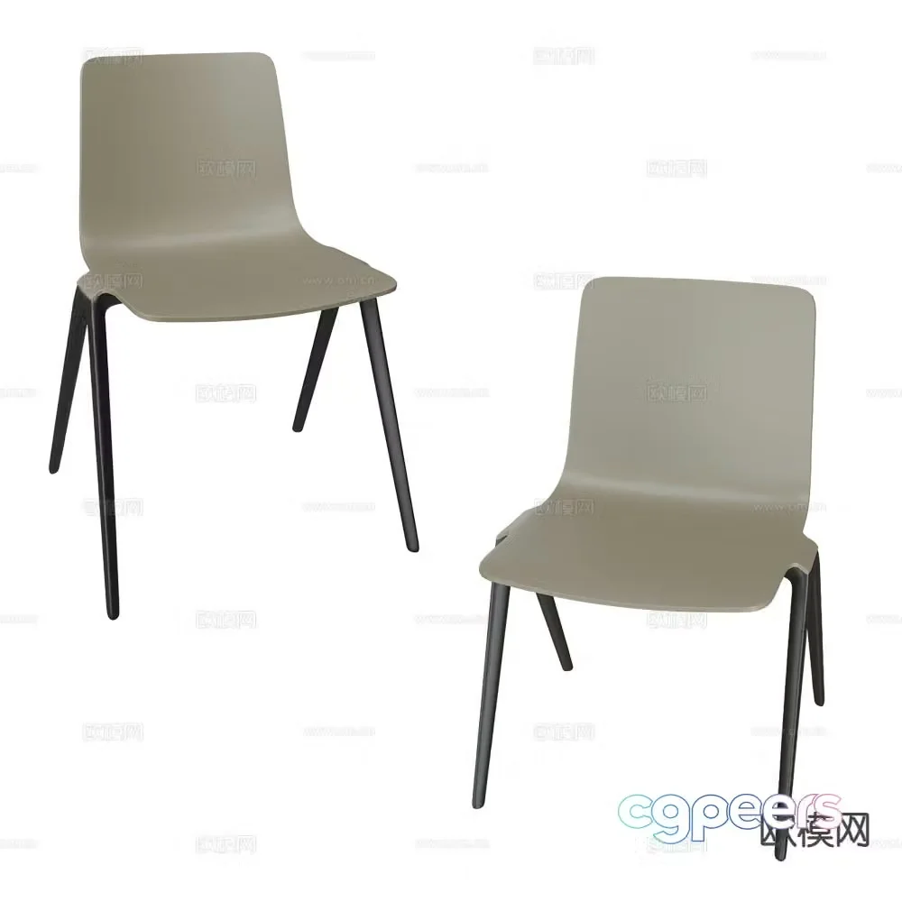Brunner modern chair dining chair 3d model