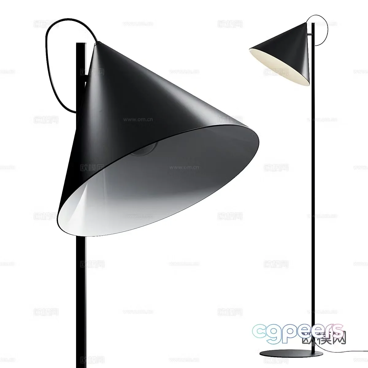 Modern minimalist Frandsen Benjamin Floor Lamp 3D Model