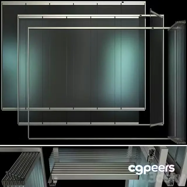 3ds Max Free – Glass Sliding Partition Walls