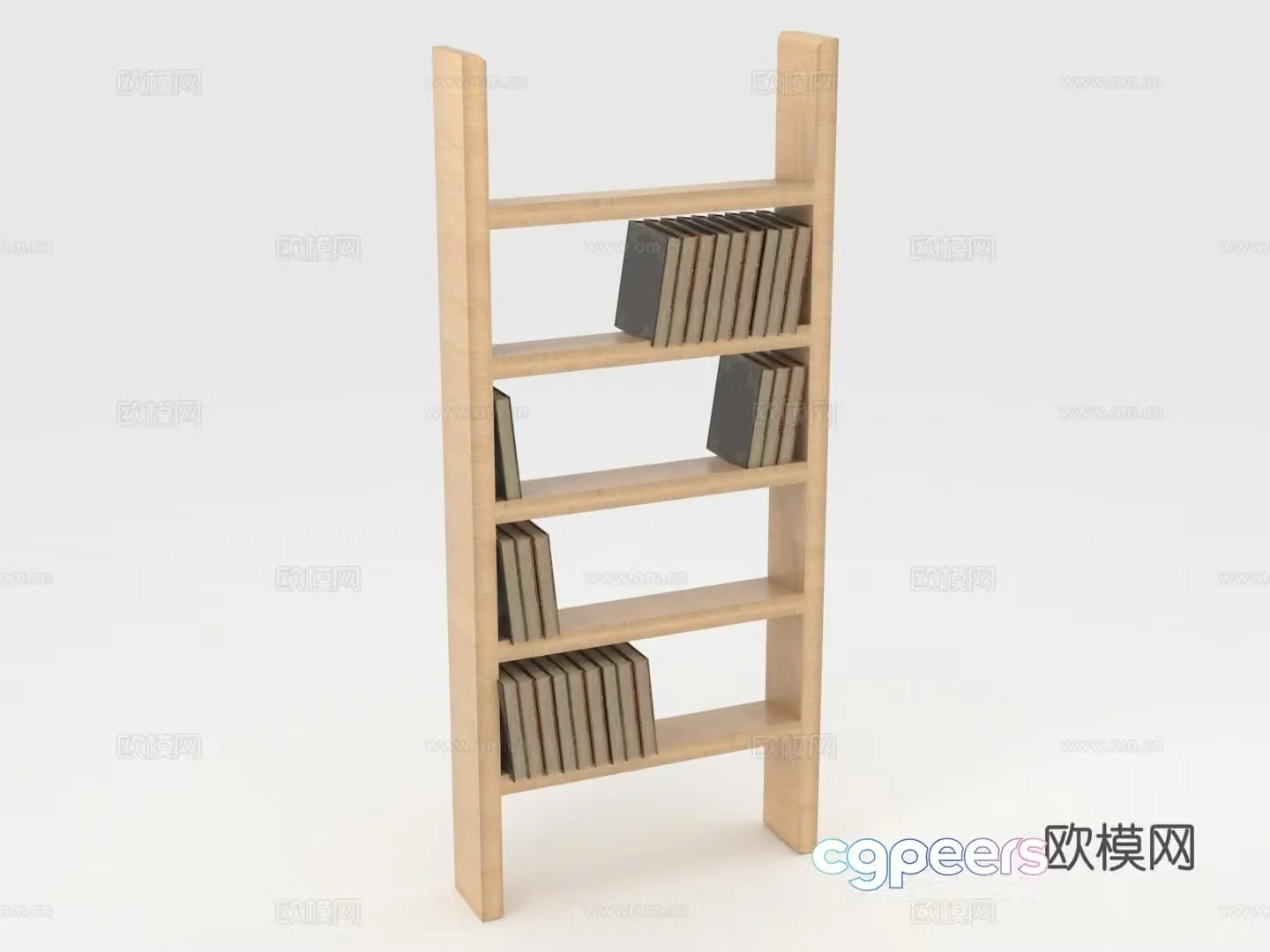Bookshelf Shelf Floor Shelf Trapezoidal Bookshelf Wall Shelf 3D Model