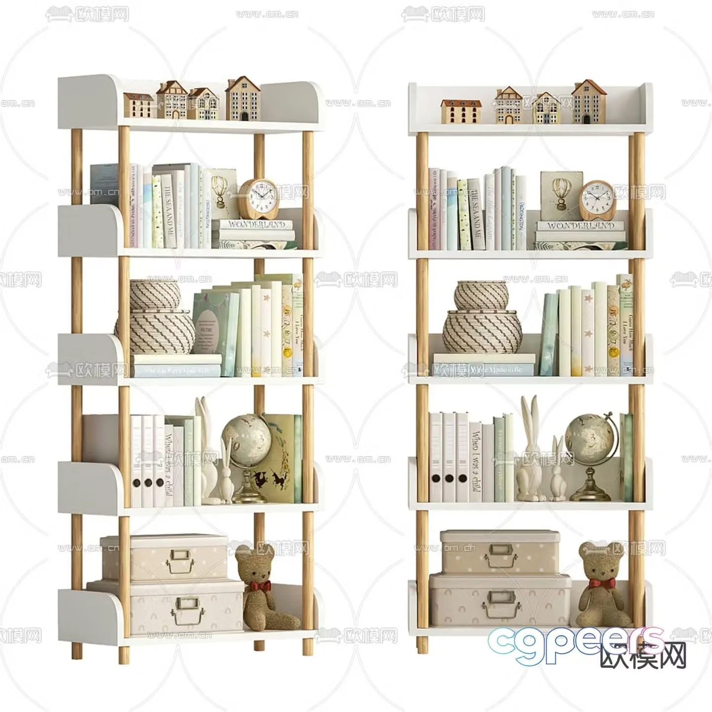 Toy cabinet shelf 3d model