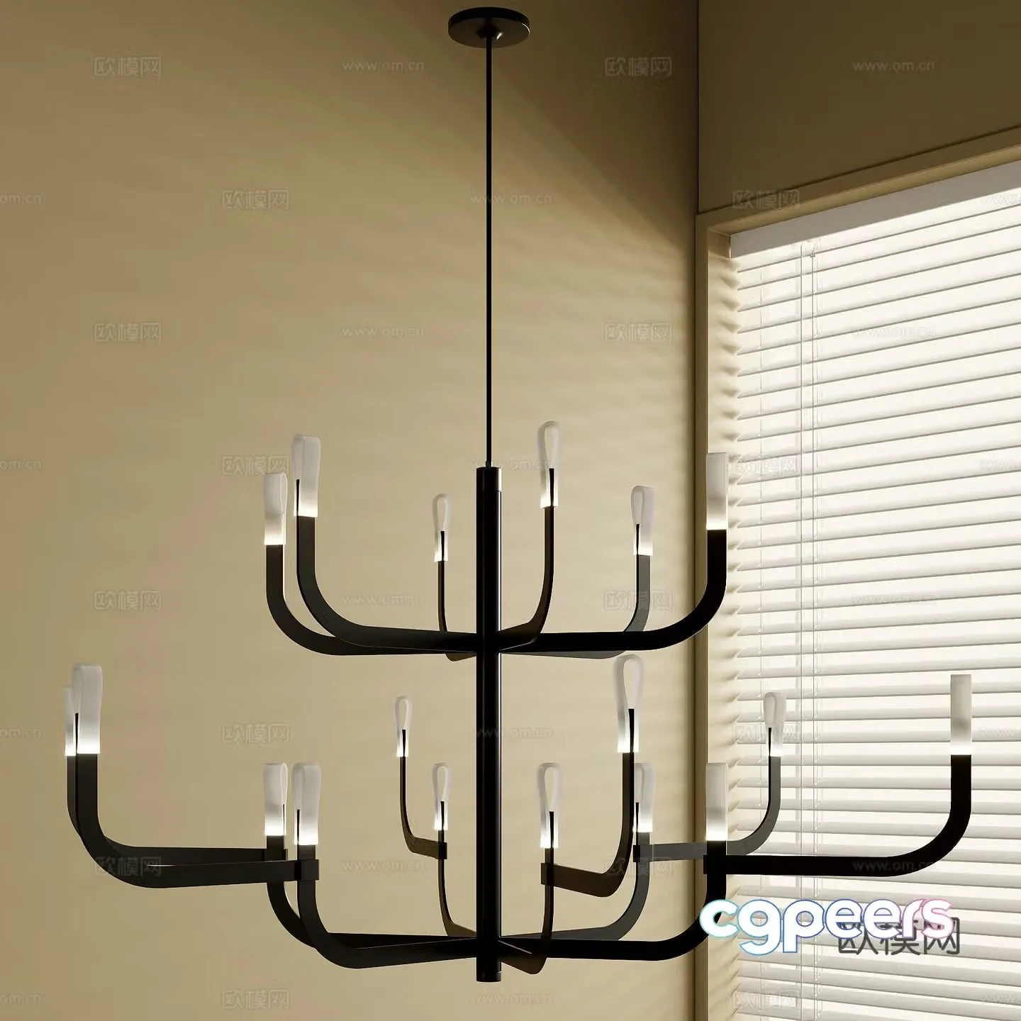 French chandeliers 3d model