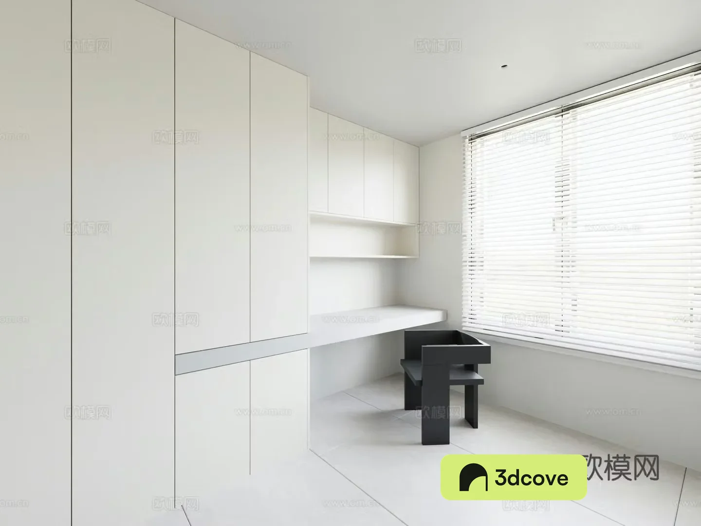 Modern minimalist style black white and gray simple renderings