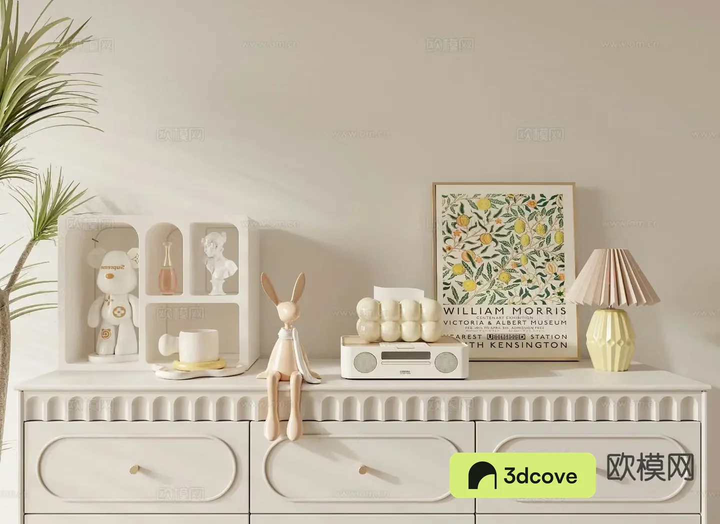 Cream style decorations table decorations paintings table lamps