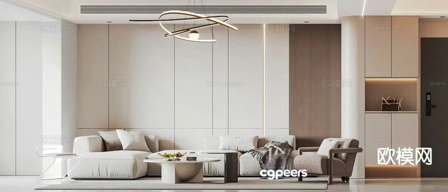 Modern guest restaurant 3d model