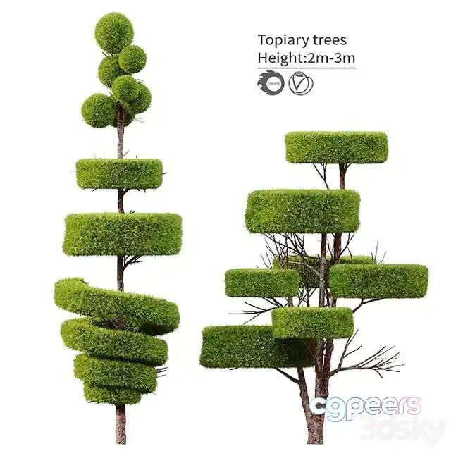 3ds Max Free – Topiary and hedge plants
