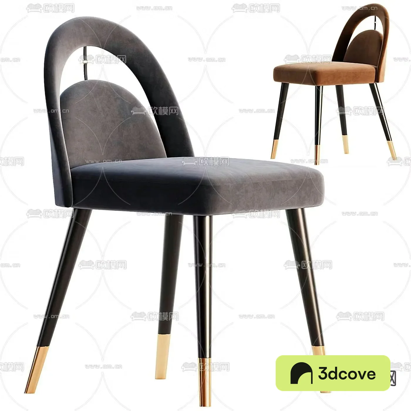 Pertica modern gray fabric lounge chair