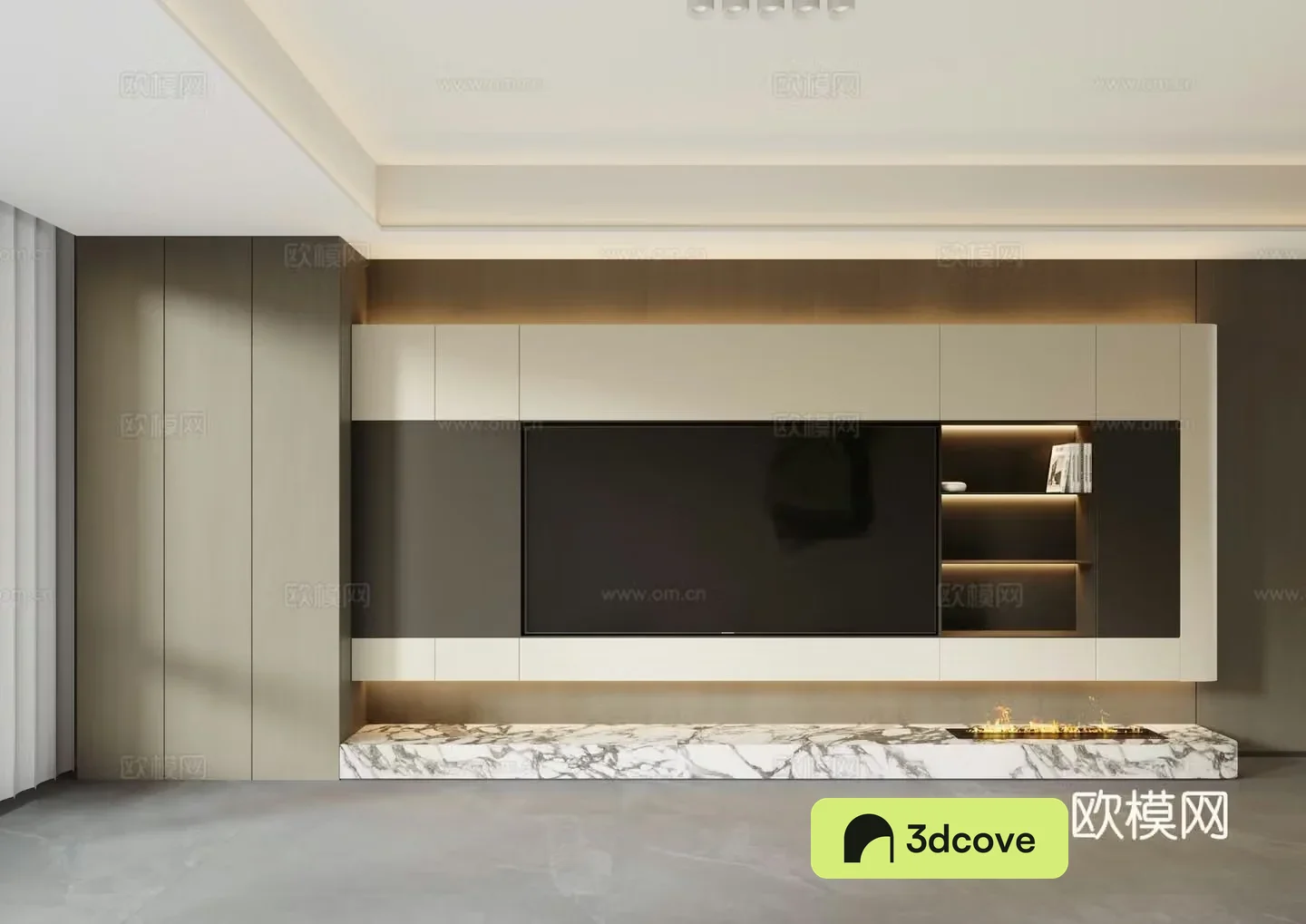 Modern TV background wall