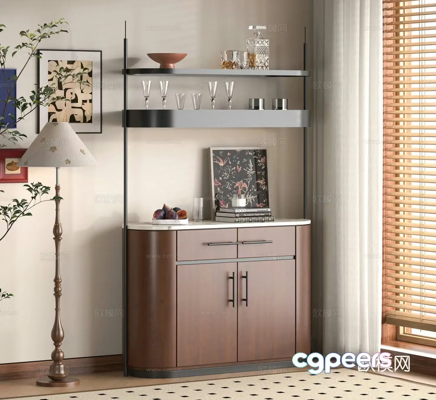 Modern sideboard 3D model