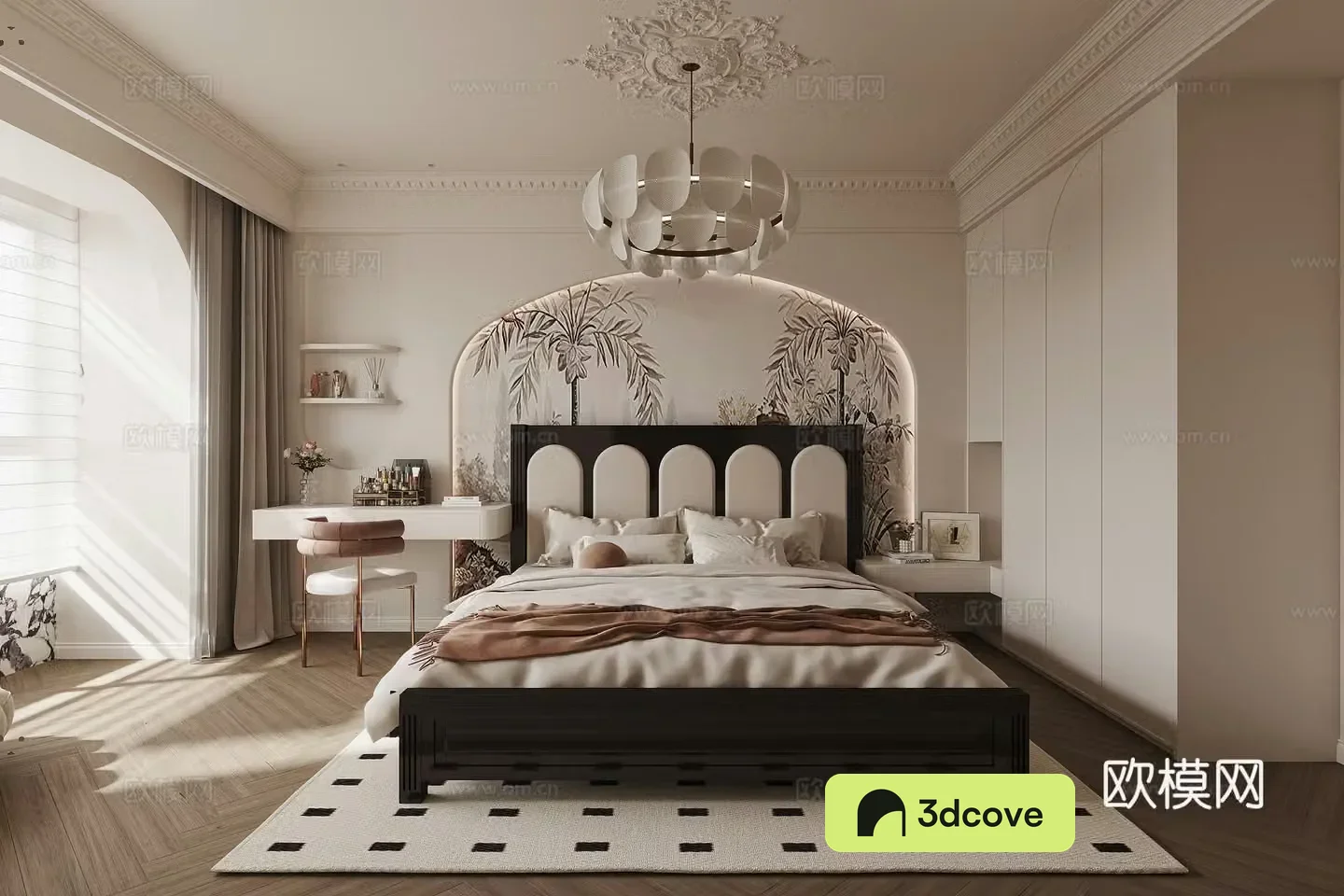 Modern medieval French bedroom