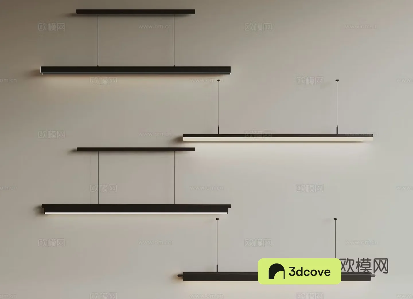 Modern long chandelier