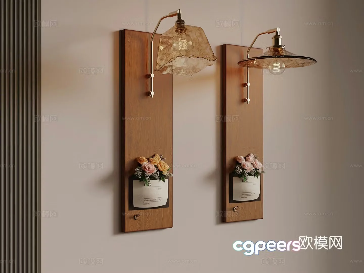 Wall lamp French medieval wall lamp 3D model