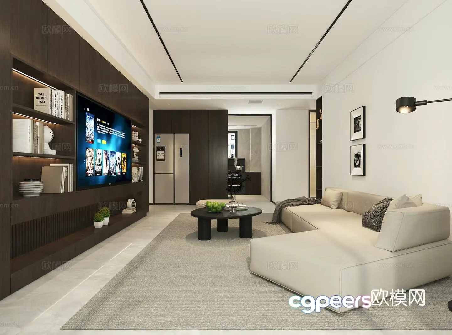 Modern living room 3d model