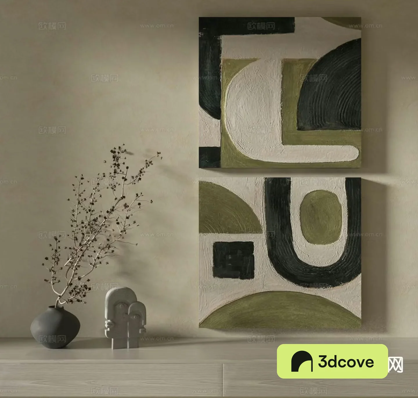 Wabi-sabi painting texture painting decorative painting hanging painting