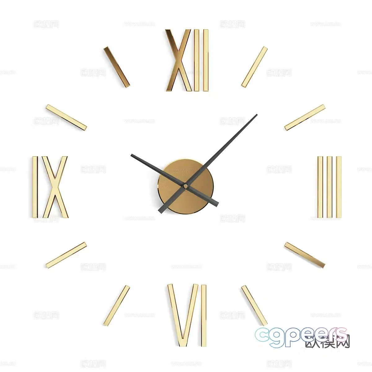 Modern minimalist clock wall clock 3d model