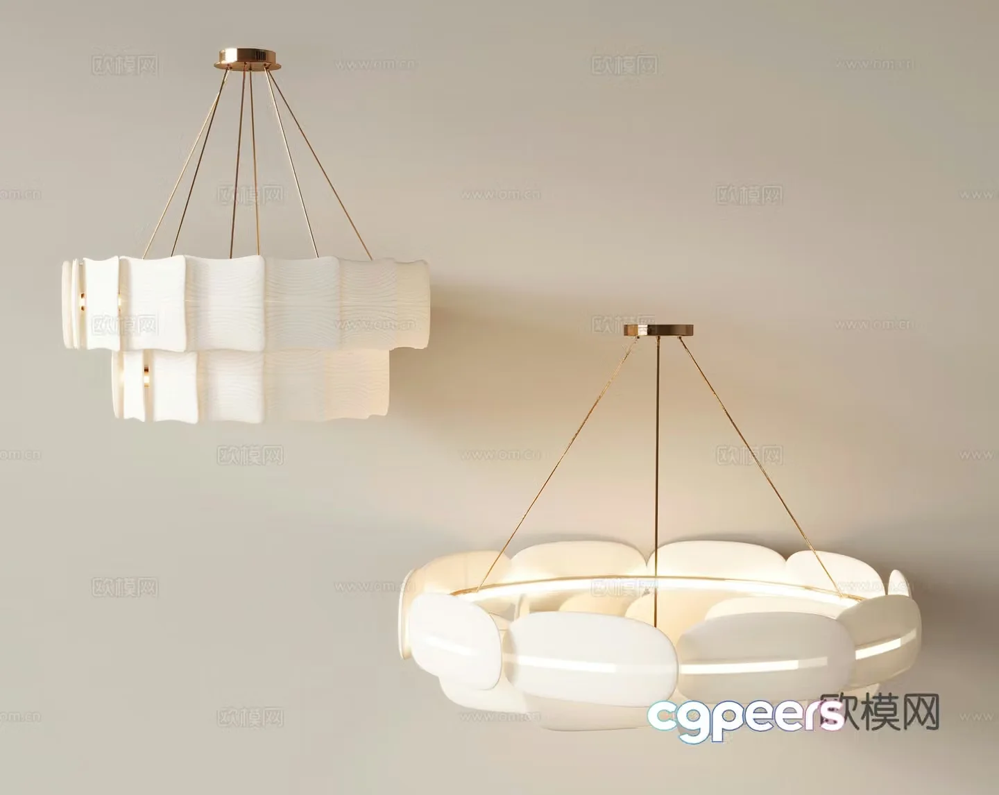 Modern Chandelier Art Decoration Multi-head Chandelier 3d Model