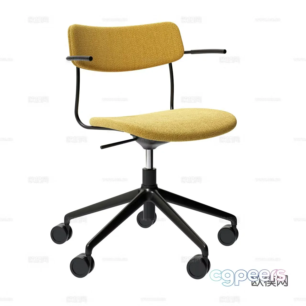 Martela modern office chair fabric office chair armchair work chair book chair 3d model