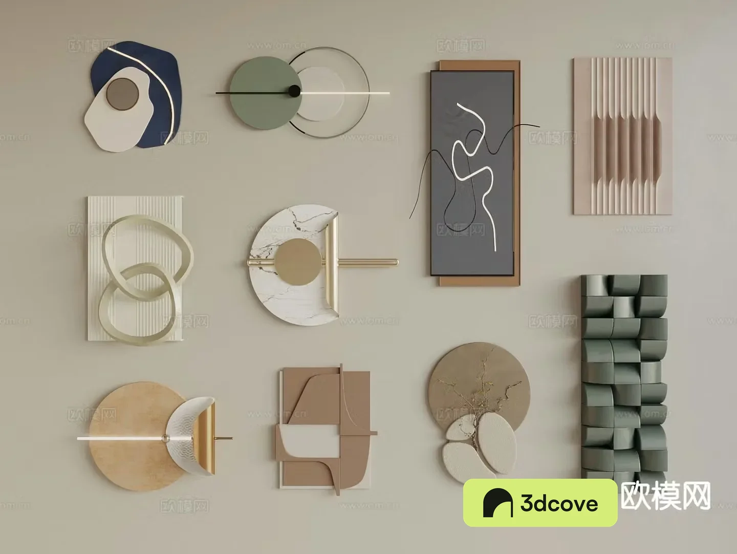 Modern wall decoration pendant three-dimensional painting
