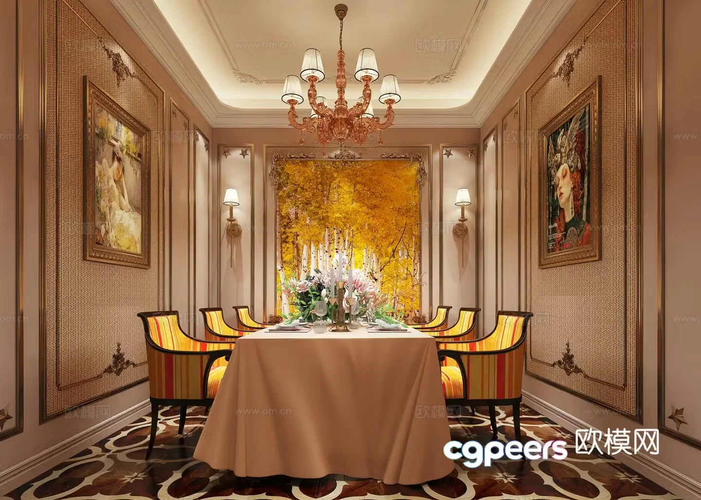 Modern private room 3D model