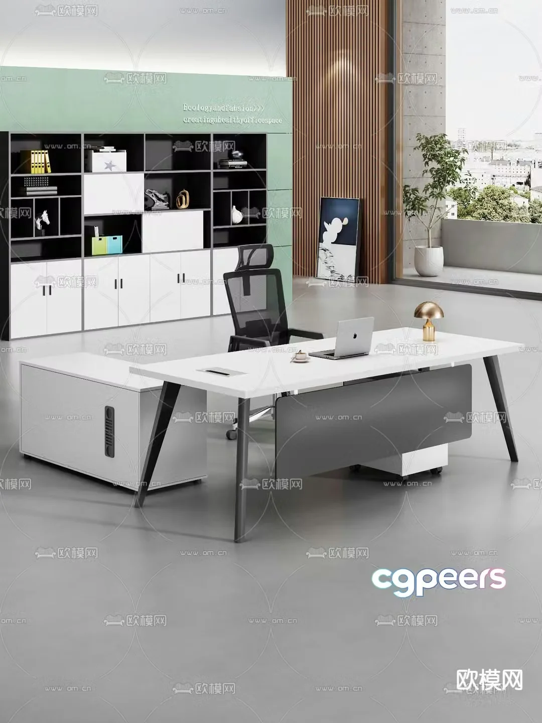 Executive desk executive desk boss desk 3D model