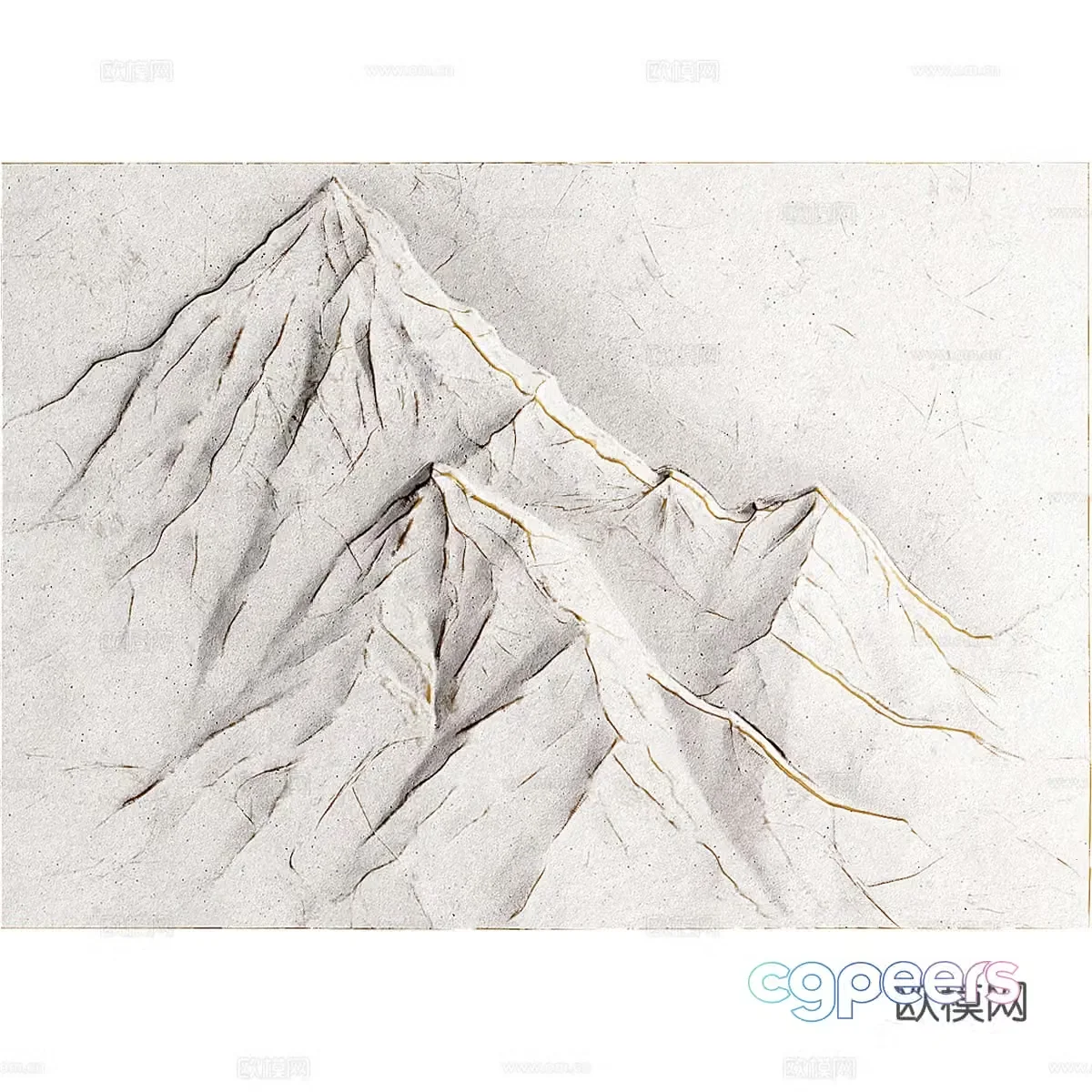 New Chinese style wall decoration wall painting 3D model