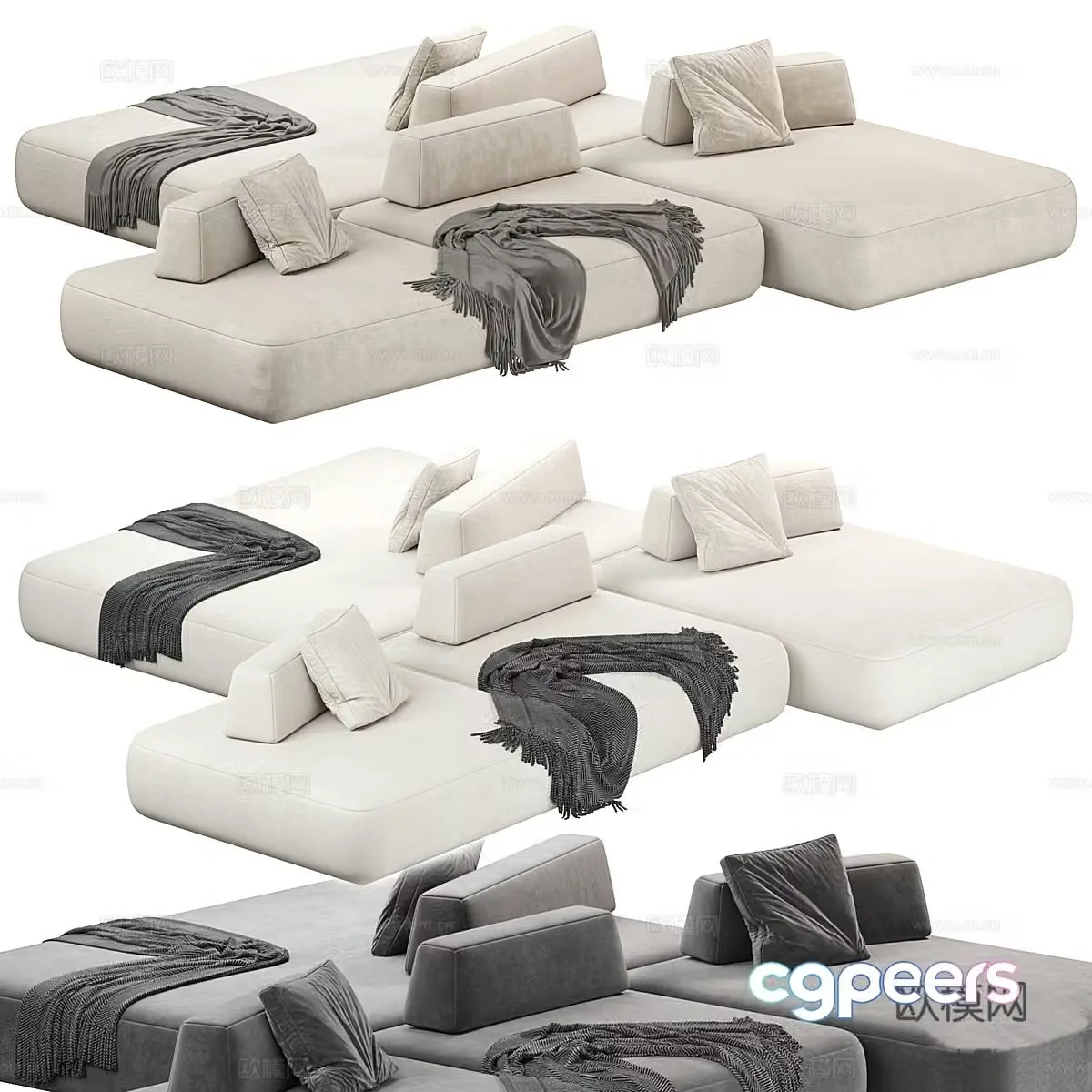Modern Italian BOCA TOMMY sofa 3d model