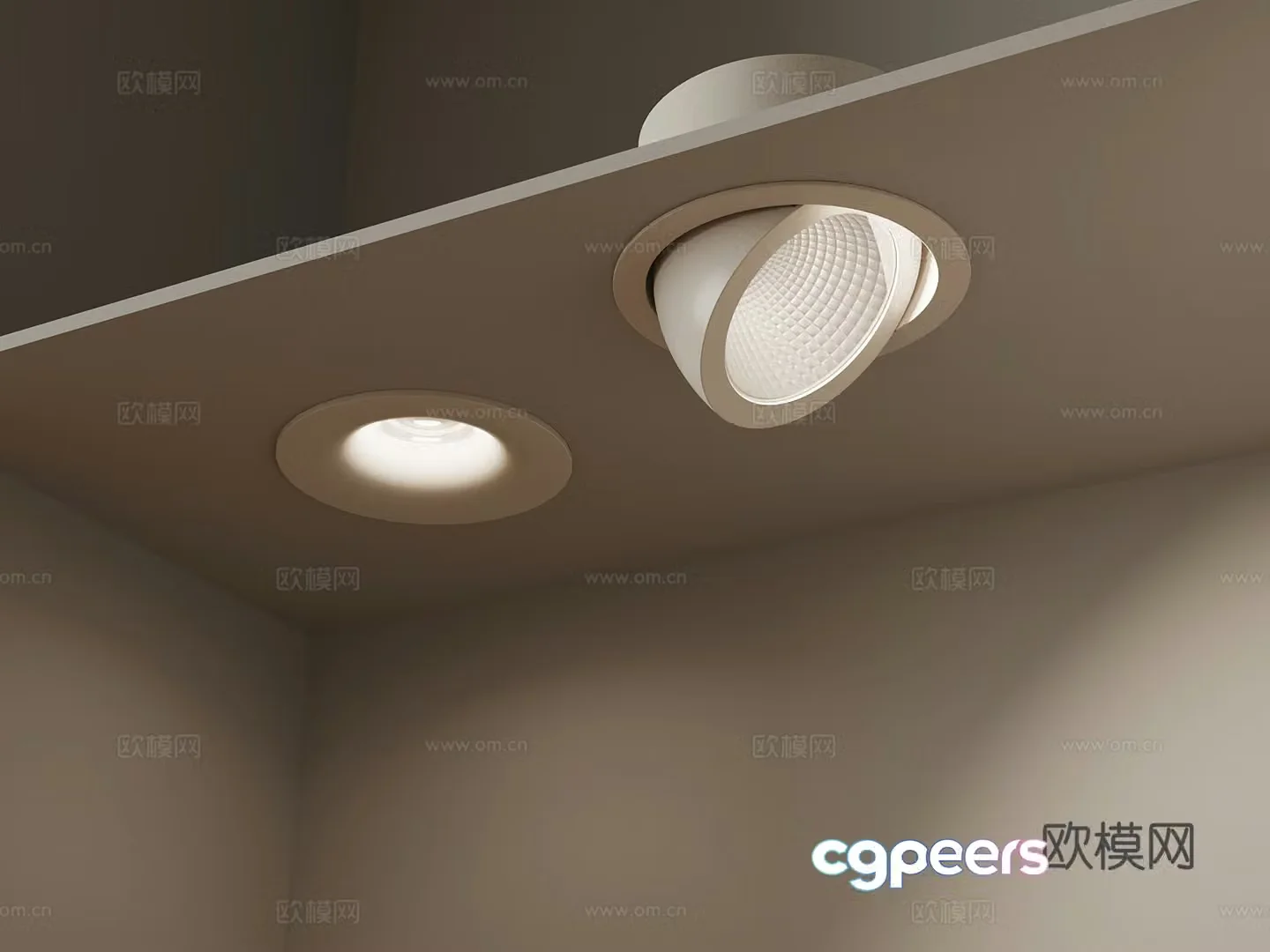 Modern downlight spotlight embedded downlight 3D model