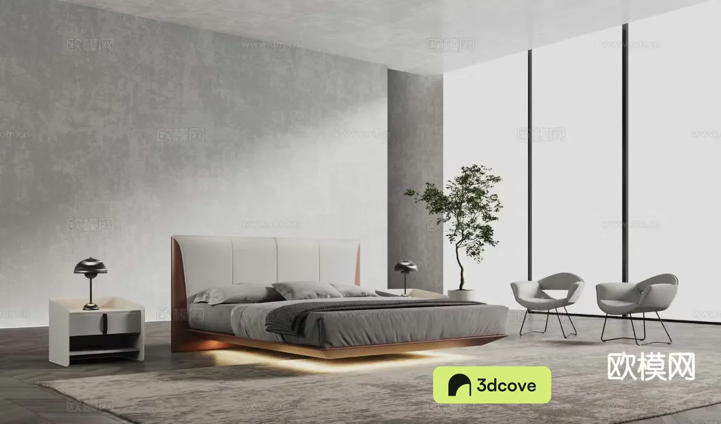 Modern double bed