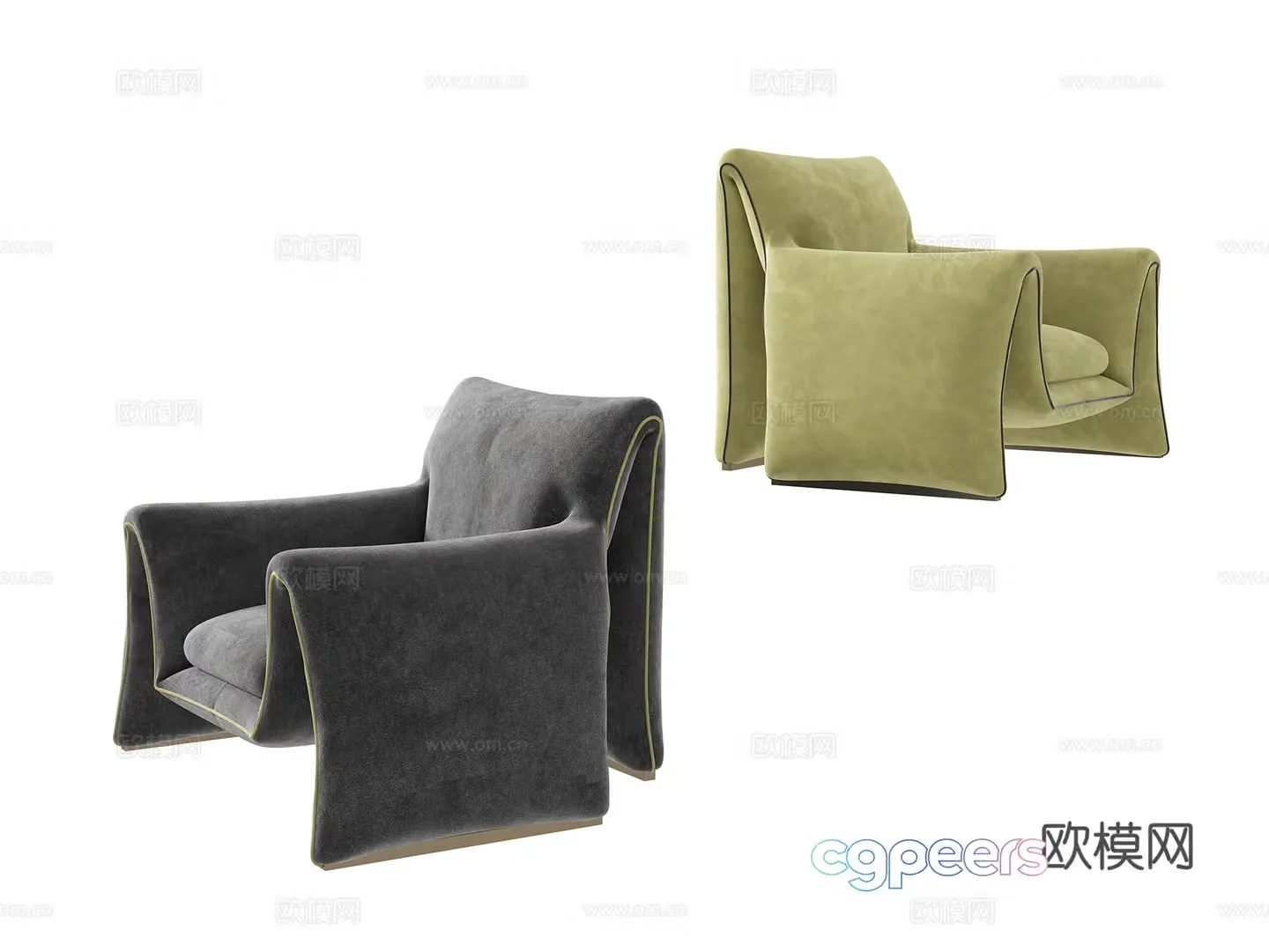 Modern single chair 3d model