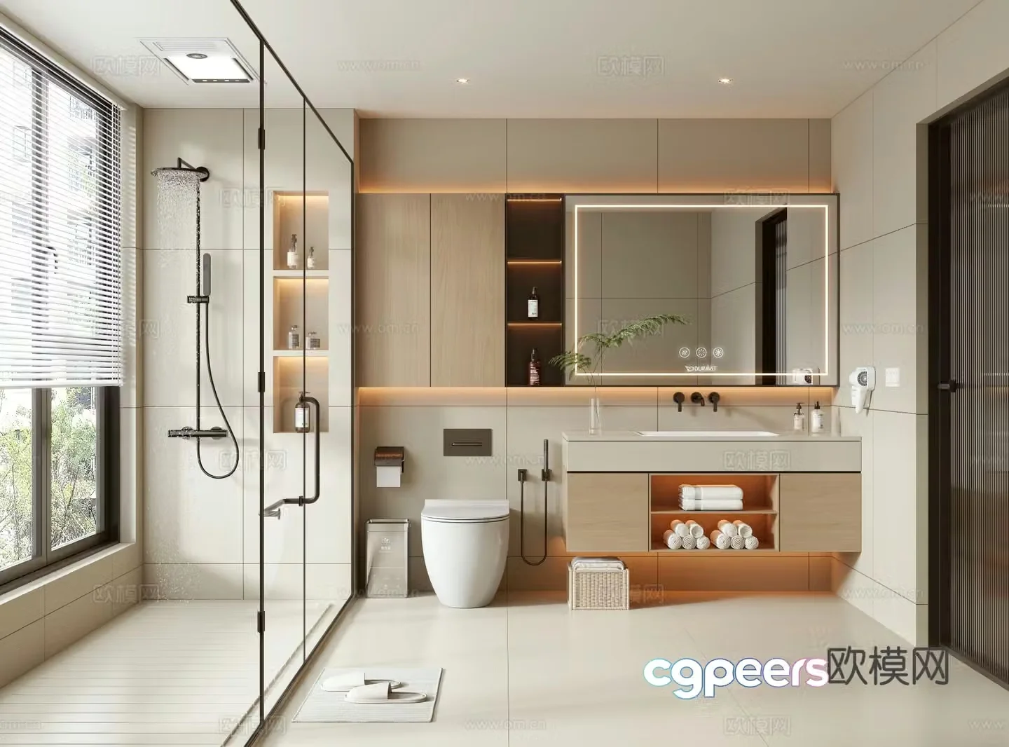 Modern bathroom bathroom 3d model