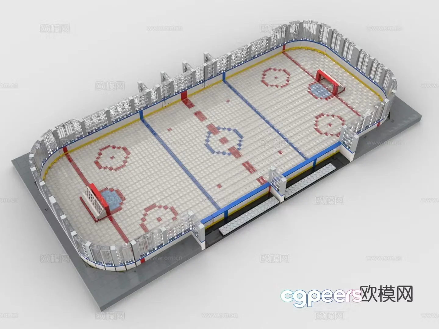 LEGO LEGO toys building block ice hockey rink 3d model