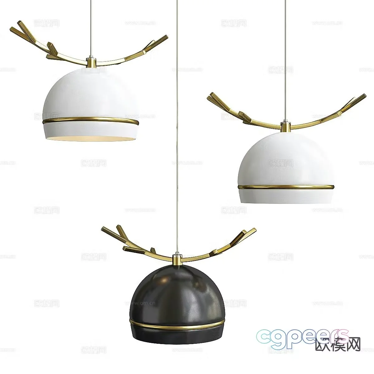 Modern dining room chandelier 3d model
