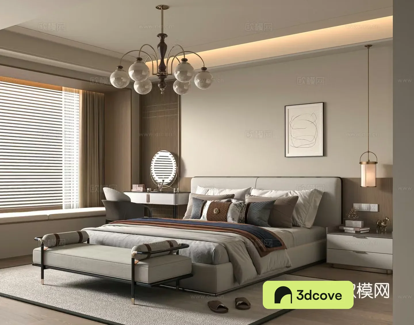 New Chinese style double bed