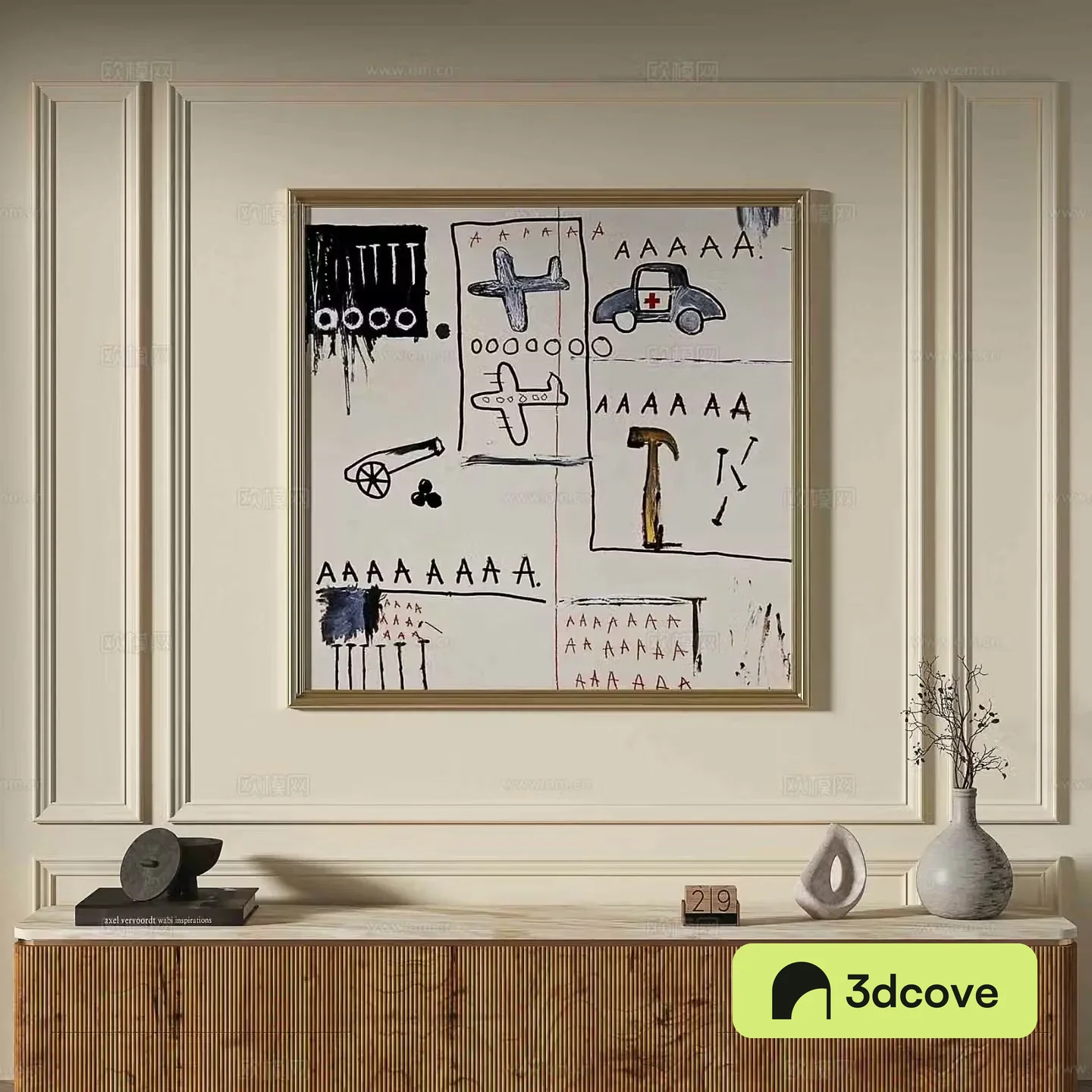French cartoon painting decorative painting