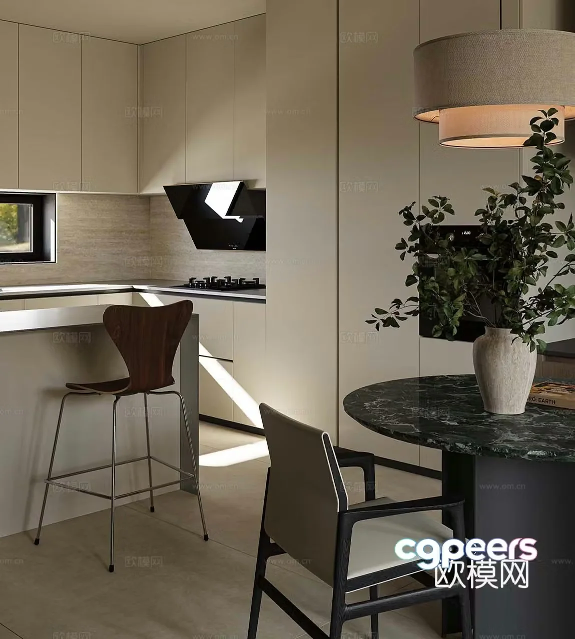 Modern restaurant kitchen 3d model